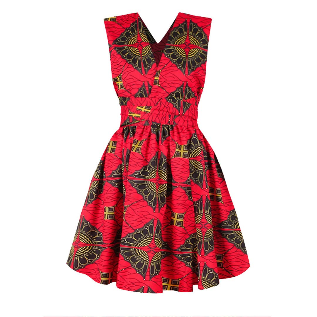 Amazon.com: Dashiki Print African Dress Women Multi Wear Dress High Waist  Mid Dresses European Clothing Fqsa016 XL : Clothing, Shoes & Jewelry