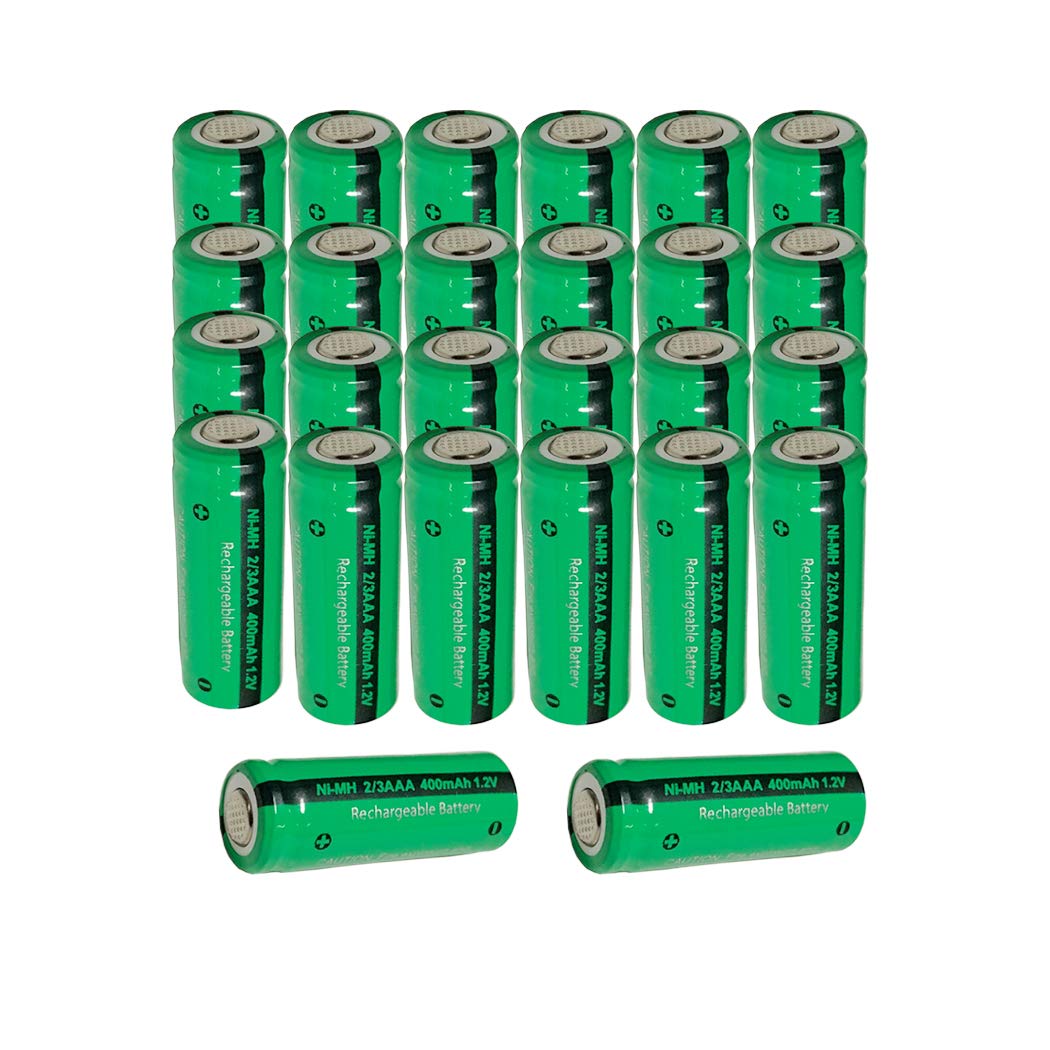 2/3AAA Battery 1.2V ni-mh Rechargeable Battery 400mAh Count :Pcs (26)
