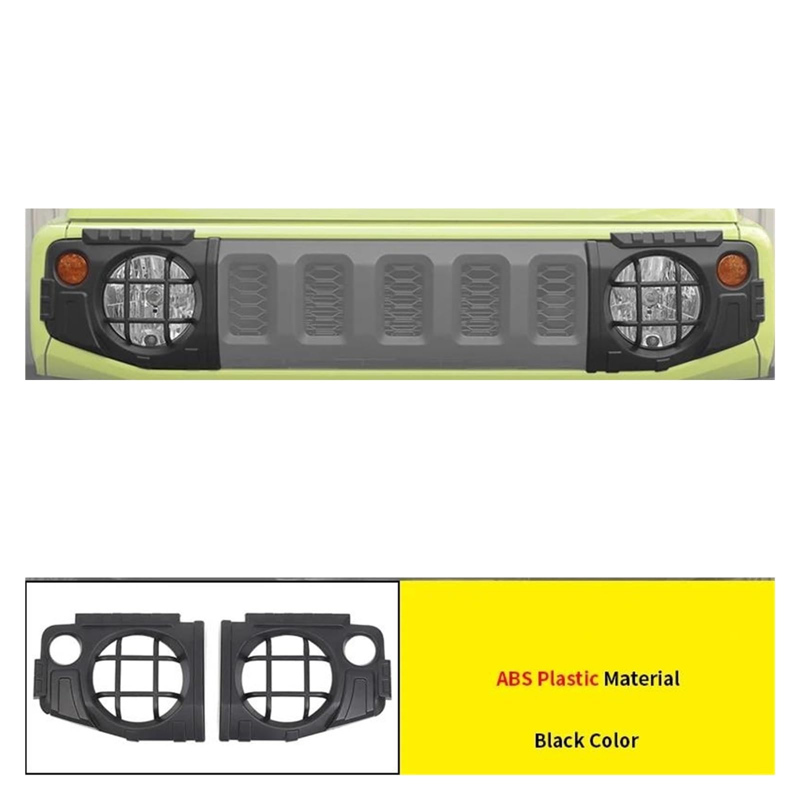 Adornos Pilotos Traseros Luz Trasera Negra Para Coche Faro Antiniebla Decoración Espejo Retrovisor Cubierta Para Suzuki Para Jimny 2019-2025 Cubierta Luz Trasera(Headlight cover)