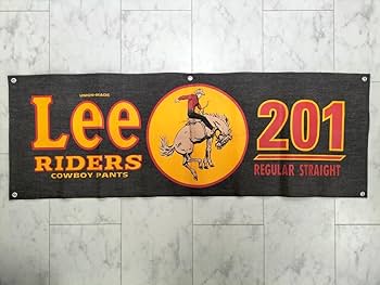 入手困難 Lee デニムバナー インディゴ Lee riders タペストリー 入手