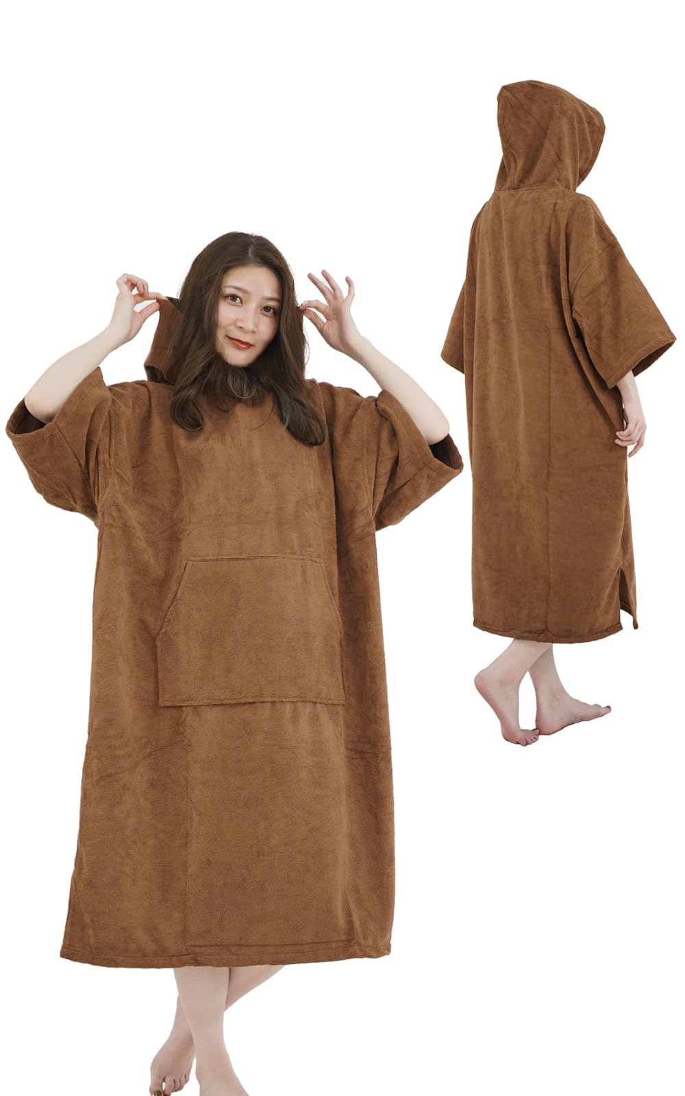 Y’s ONE サーフポンチョ(ブラウン)