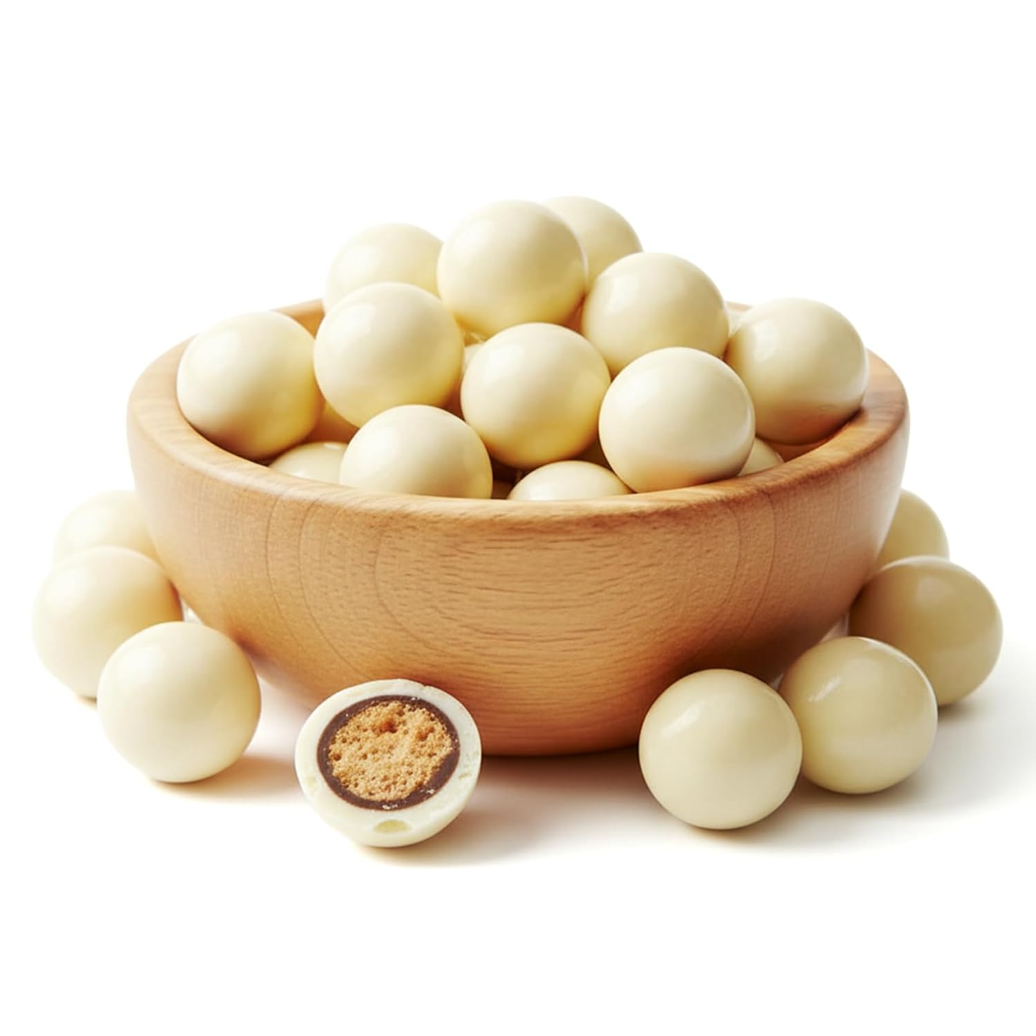 NY Spice Shop French Vanilla Chocolate Malt Balls - 1 Pound Festive Malted Milk Candy Holiday Gifts - Chocolate Malted Milk Ball - Dark Chocolate Malt Ball Party Snack & Decoration