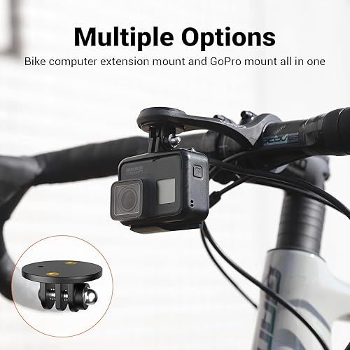Miniatura 4 de CooSpo Soporte para computadora de bicicleta, soporte extendido para computadora de ciclismo frontal, compatible con Garmin, Wahoo, Bryton,