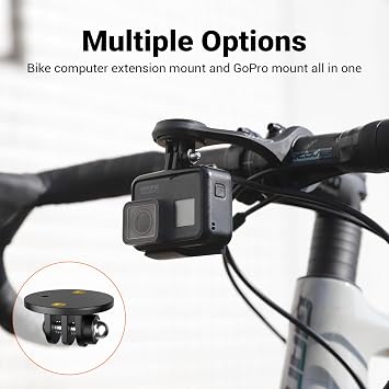 CooSpo Bike Computer Mount, Out Front Cycling Computer Extended Mount, Compatible with Garmin, Wahoo, Bryton, Bike Computer