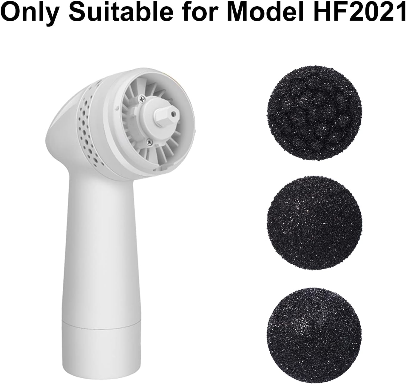 Only for Model HF2021-6 Pieces Replacement Grinding Head for Electric Foot Callus Remover, 3 different Quartz Sand Grinding Heads for Men Women Dead Cracked Hard Skin HF2021