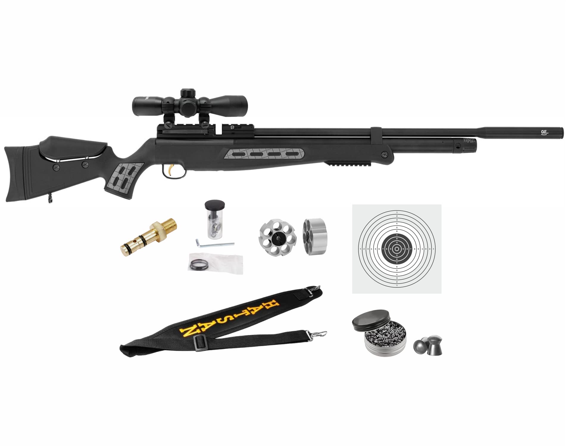 Hatsan BT 65 SL QE Big Bore Carnivore PCP Air Rifle w/4x32 Scope with Included Bundle