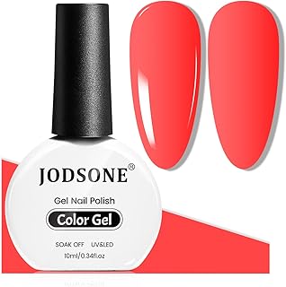 JODSONE Coral Pink Gel Nail Polish 10ml coral gel nail polish Color Long-Lasting Chip-Resistant Professional Finish Easy to Apply Low Odor Need U V Lamp Curing