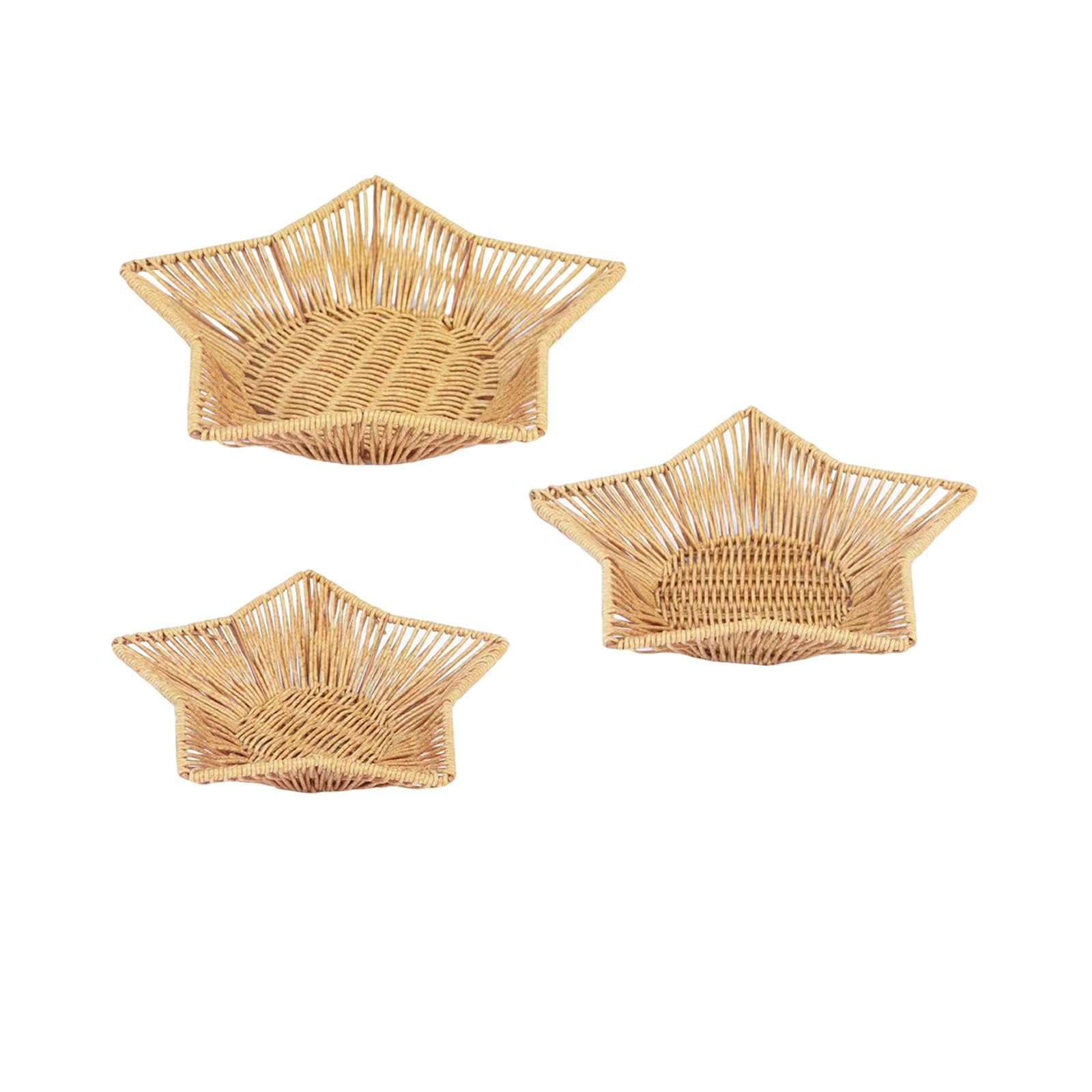APGLSXY Delicate Star Bread Basket Sturdy Woven Bread Fruit Basket Vegetables Holders for Home & Restaurant Use Portable Fruit Holders