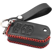 Black Leather for Mazda 3 5 6 RX8 CX5 CX7 CX9 MX-5 Miata 3 4 Buttons Smart Remote Flip Key Fob Case Cover Chain 4 Buttons