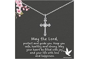 Confirmation Gifts - Christian Necklace for Girls: Sterling Silver 925 Classic Cross...