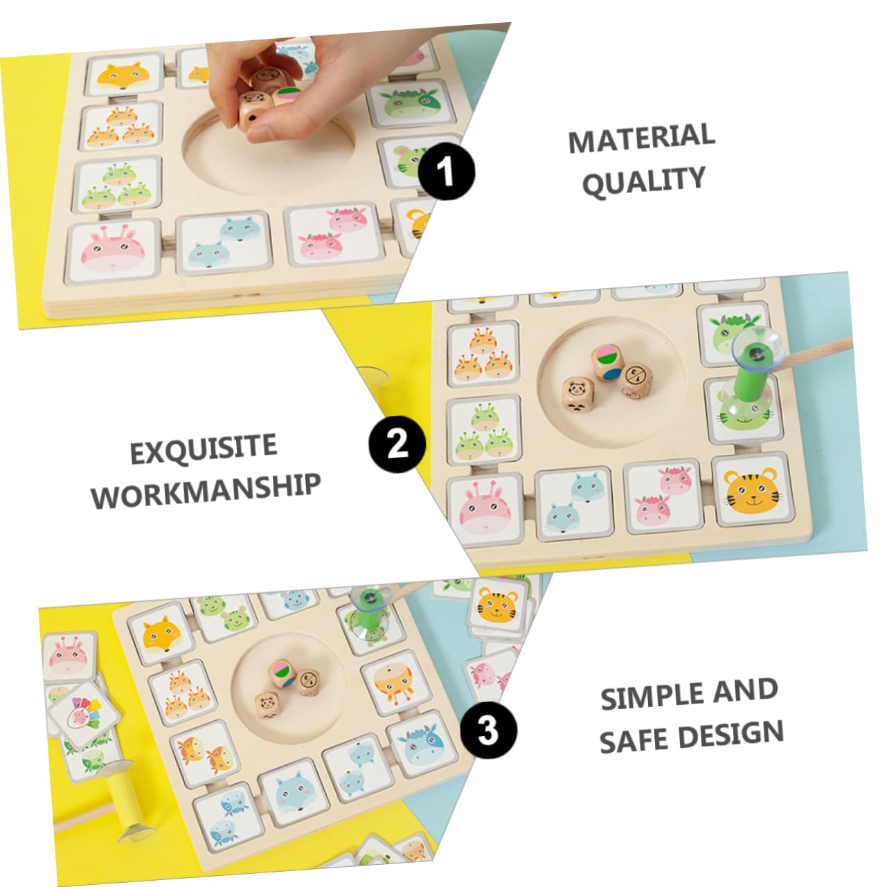 TOYANDONA Gioco Da Tavolo Per Ragazzo Carte Animali Pratico e Portatile Per Sviluppare La Fiducia e Pensiero Del Ragazzo Regalo Per Compleanni