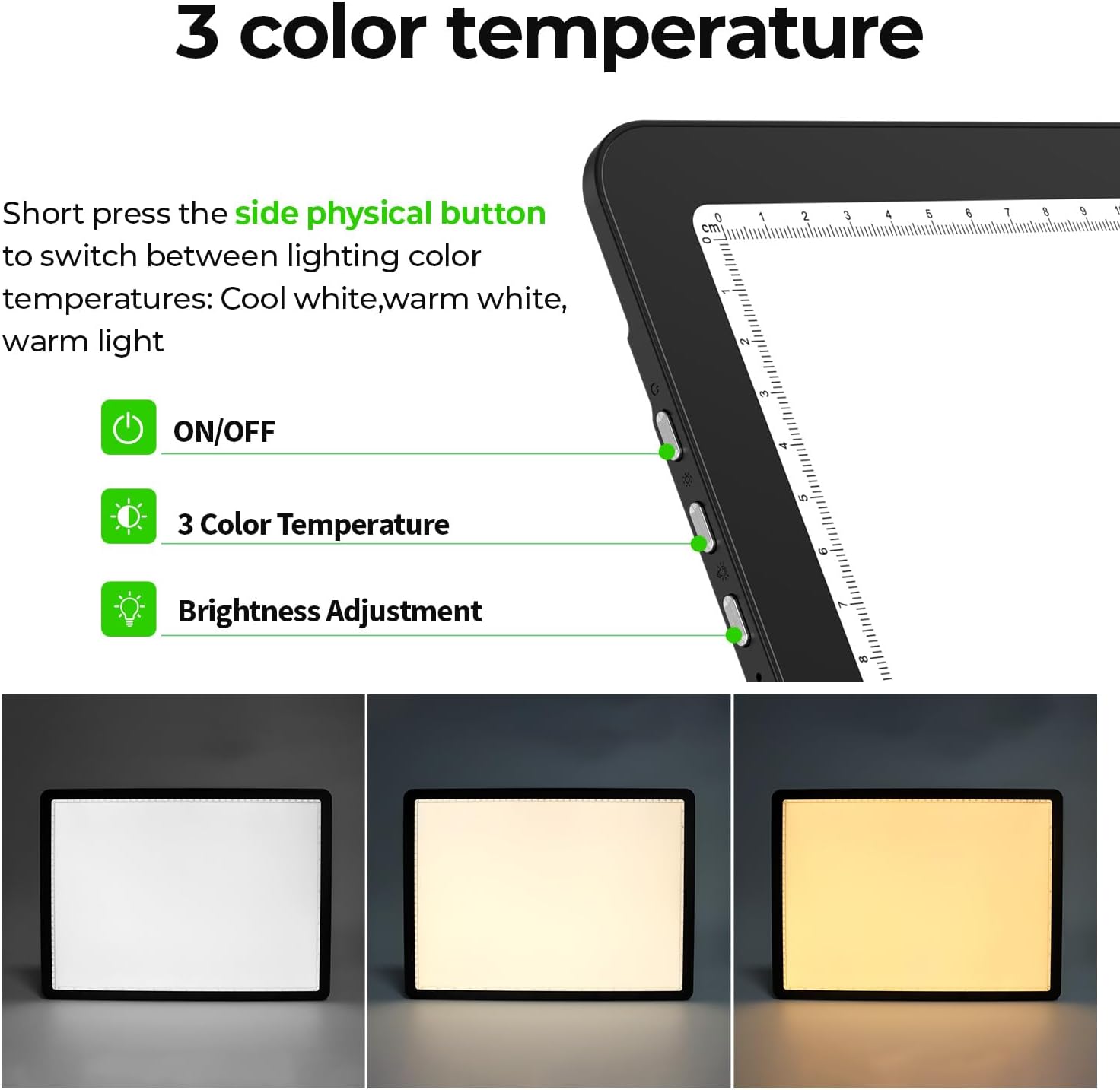 Buspher Rechargeable A3 Light Board with Stand & Bag, Magnetic Light Table