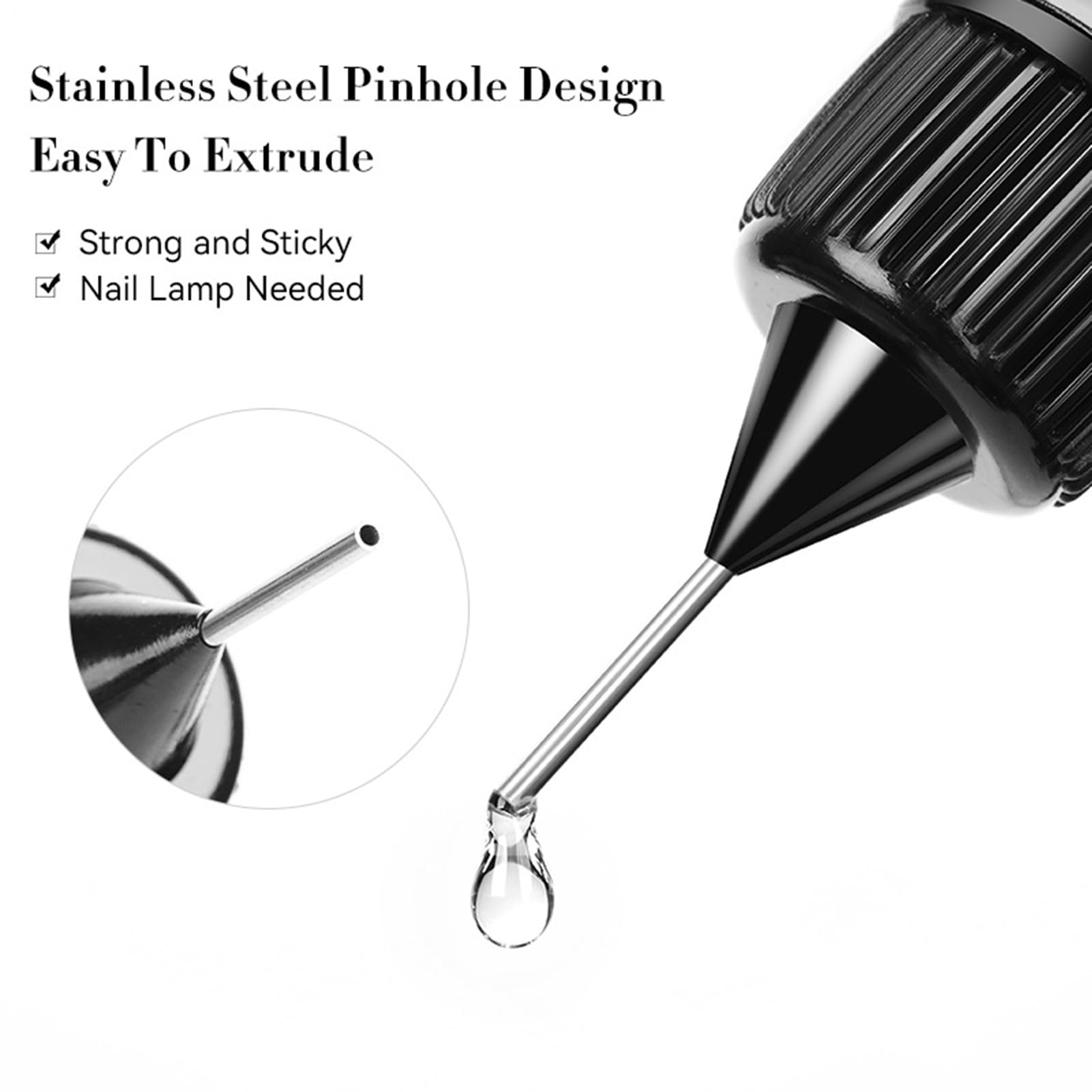Glue Du Charme De L'ongle | Gel De Strass De 10 Ml De Longue Durée, Adhésif Fort 3 D Accessoires De Design S Effort Pour Créer Des Conceptions D'ongles 3d; Perfectionner Vos Ongles À La Mode Et Obteni