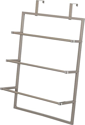 Miniatura 3 de Honey-Can-Do Toallero de 3 niveles sobre la puerta BTH-08458 níquel satinado