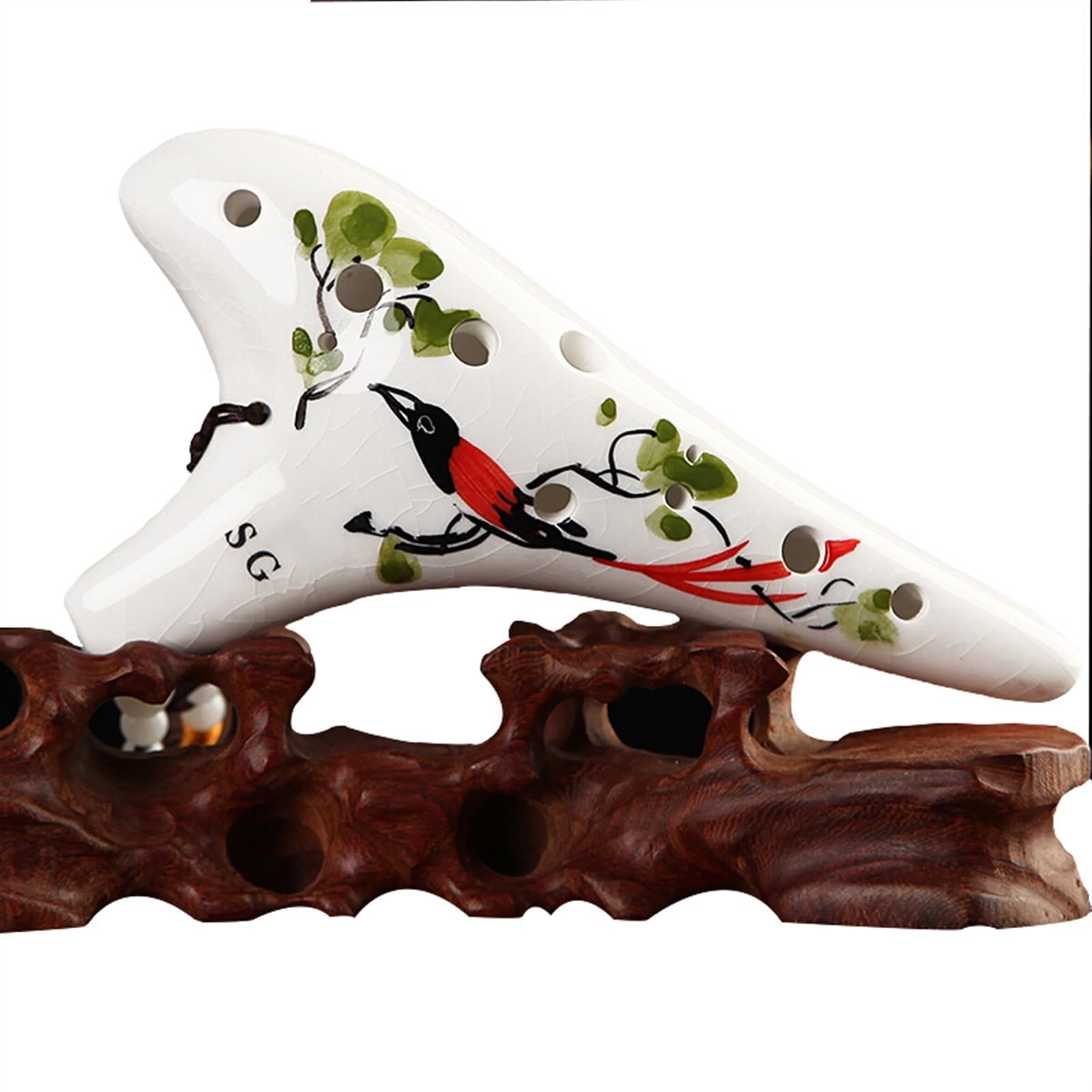 strumento ocarina Ocarina A 12 Fori In Chiave Sol Acuto Che Suona L'ocarina Con Motivo Affumicato Dipinto A Mano (Color : 6)