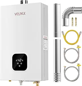 Propane Tankless Water Heater, 4.21GPM 16L Indoor,Constant Propane Water Heater,Instant Hot Propane Gas Water Heater with Fahrenheit Digital Display,Multi-Protection