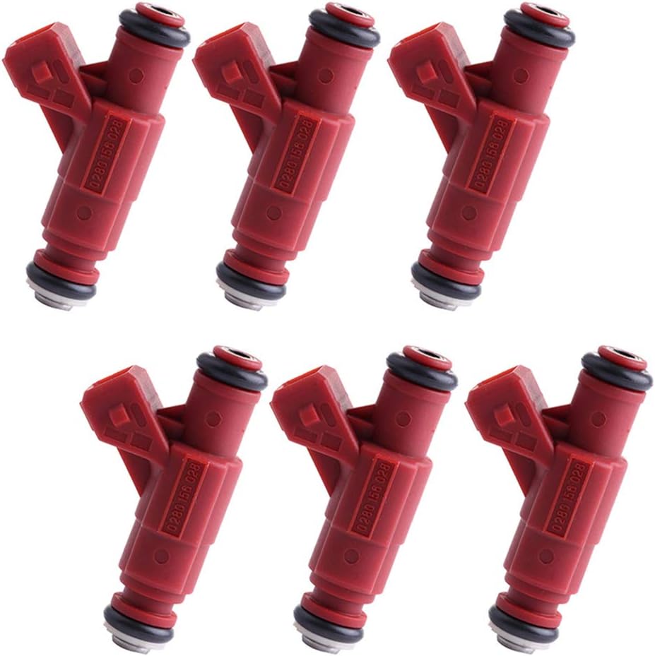 0280156028 Engine Fuel Injectors Set Compatible with 2001-2003 for Ford for Explorer,2002-2004 for Mercury for Mountaineer, 6Pcs 4 Holes
