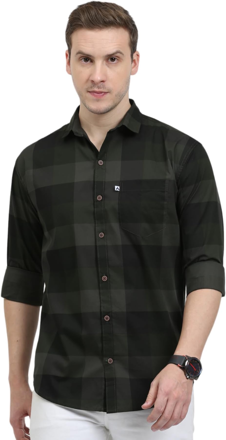ALLWIN PAULMulticolour Brown Checkered Shirt for Men