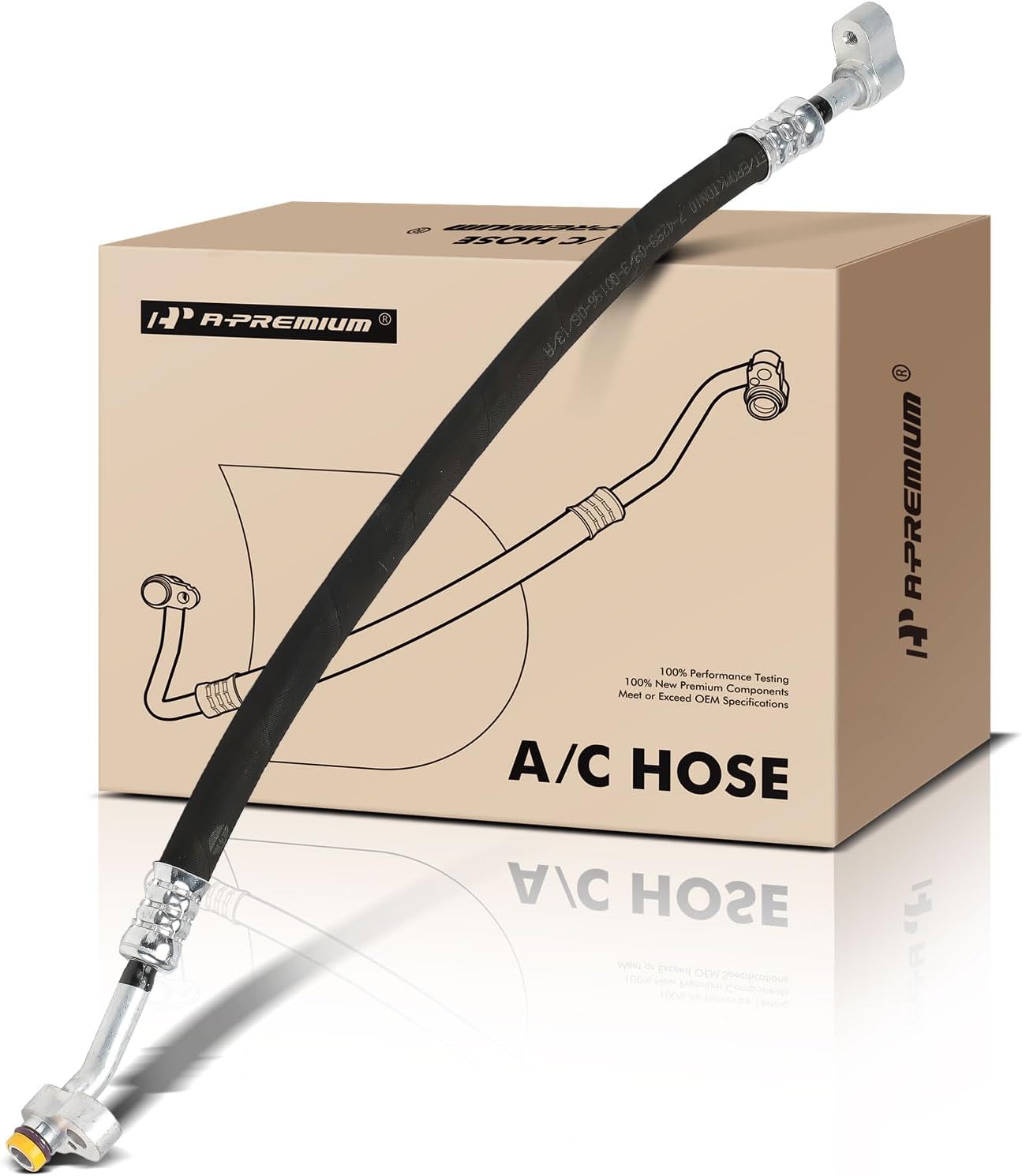 A-Premium A/C Discharge Line Hose Assembly Compatible with Mini Cooper, 2002-2008, 1.6L, Compressor to Condenser