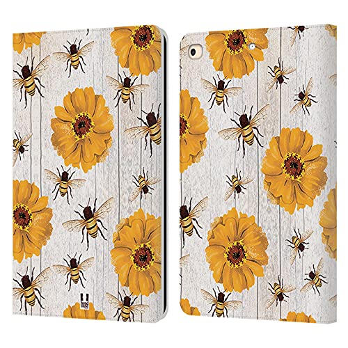 Étui Portefeuille en Cuir iPad 9.7 Head Case Designs Zinnias et Abeilles