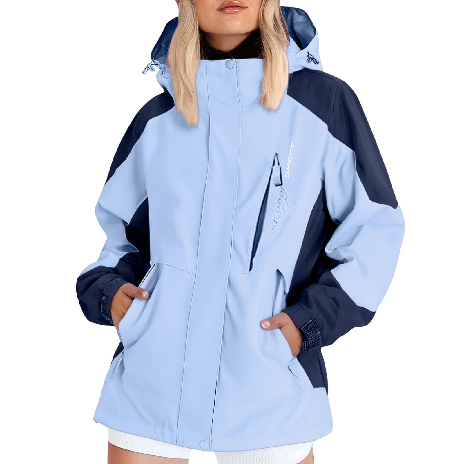 Chaqueta de senderismo para mujer perfecta para rutas de montaña con lluvia y cortavientos ligero 4
