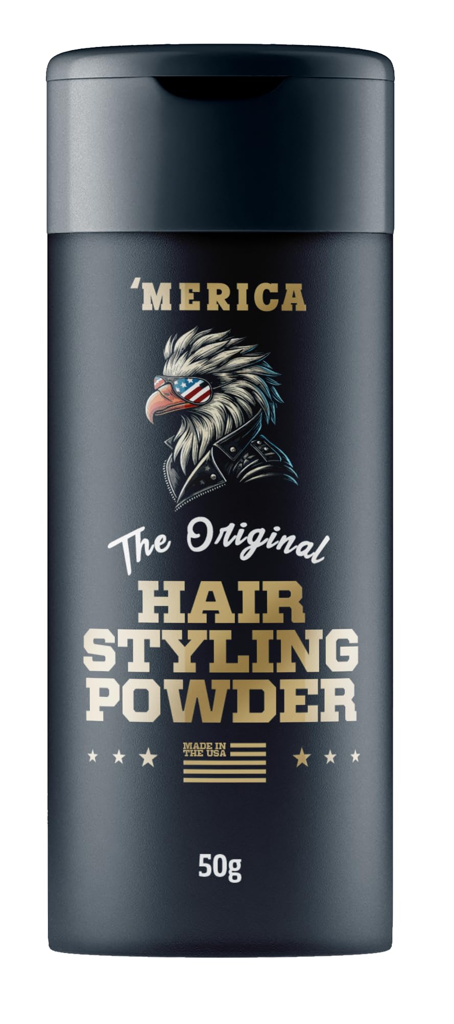 MERICA Original Hair Styling Powder Black Texturizing Volumizing Powder with Strong Hold Matte Finish 50g Made in USA