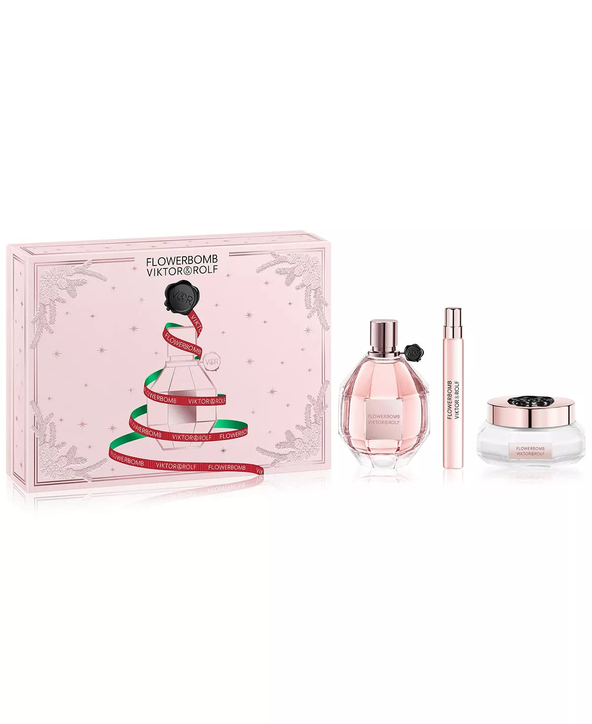 Victor Rolf Flower Bomb For Women Piece Hard Box Gift Set Ounce  Eau De Parfum Spray Ounce Body Cream 10ml Eau De Parfum Spray)