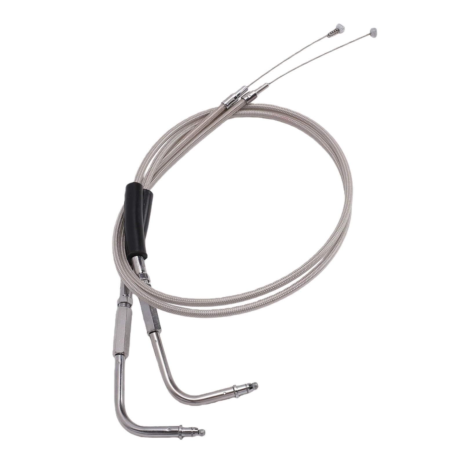 Cocoarm Cable de Acelerador de Acero Inoxidable de Repuesto Extendido, 90 Cm, Paquete de 2 Cables de Acelerador de Motocicleta para XL883 Heritage Riders con Acabado Negro o Plateado (SILVER)