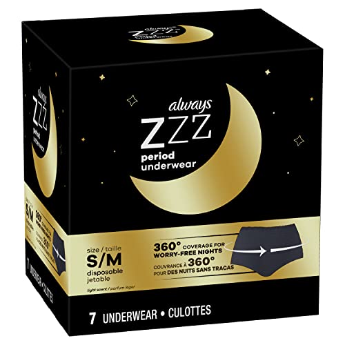 image for Always, ZZZs Overnight Disposable Period Underwear For Women, Small/Me