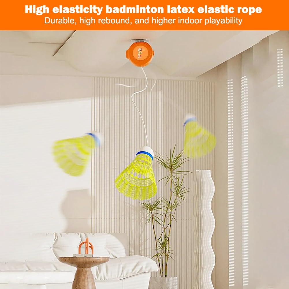 Set de bádminton de altura ajustable, entrenador de rebote para autoaprendizaje