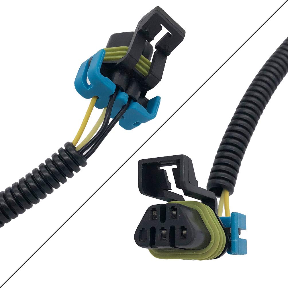 EPSIRMP 2pcs Black Oxygen O2 Sensor Header Extension Harness 24 inches Long Compatible with LS2 LS3 LS7 2005-2013 C6 Corvette 2010-2013 Camaro Front Sensor