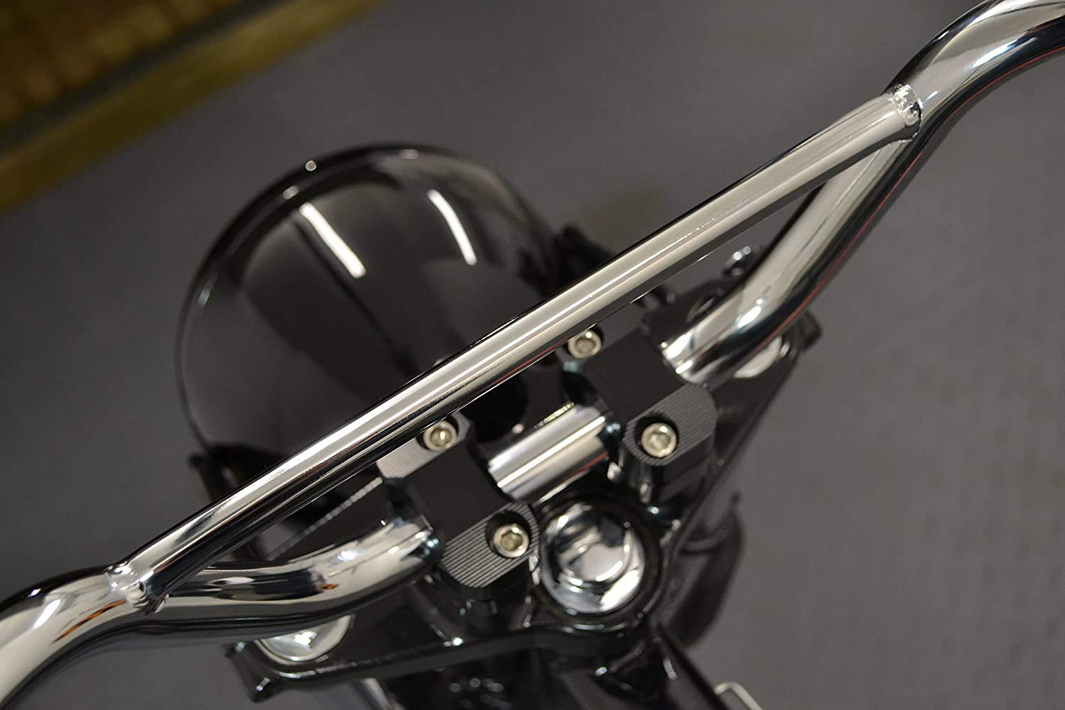 Motocicletta Manubrio Per Scimmia Bicicletta Pit Bike Scrambler - 22mm 7/8" Con 4.5" Rise - Cromato