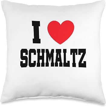 I Love Schmaltz Throw Pillow, 16x16, Multicolor