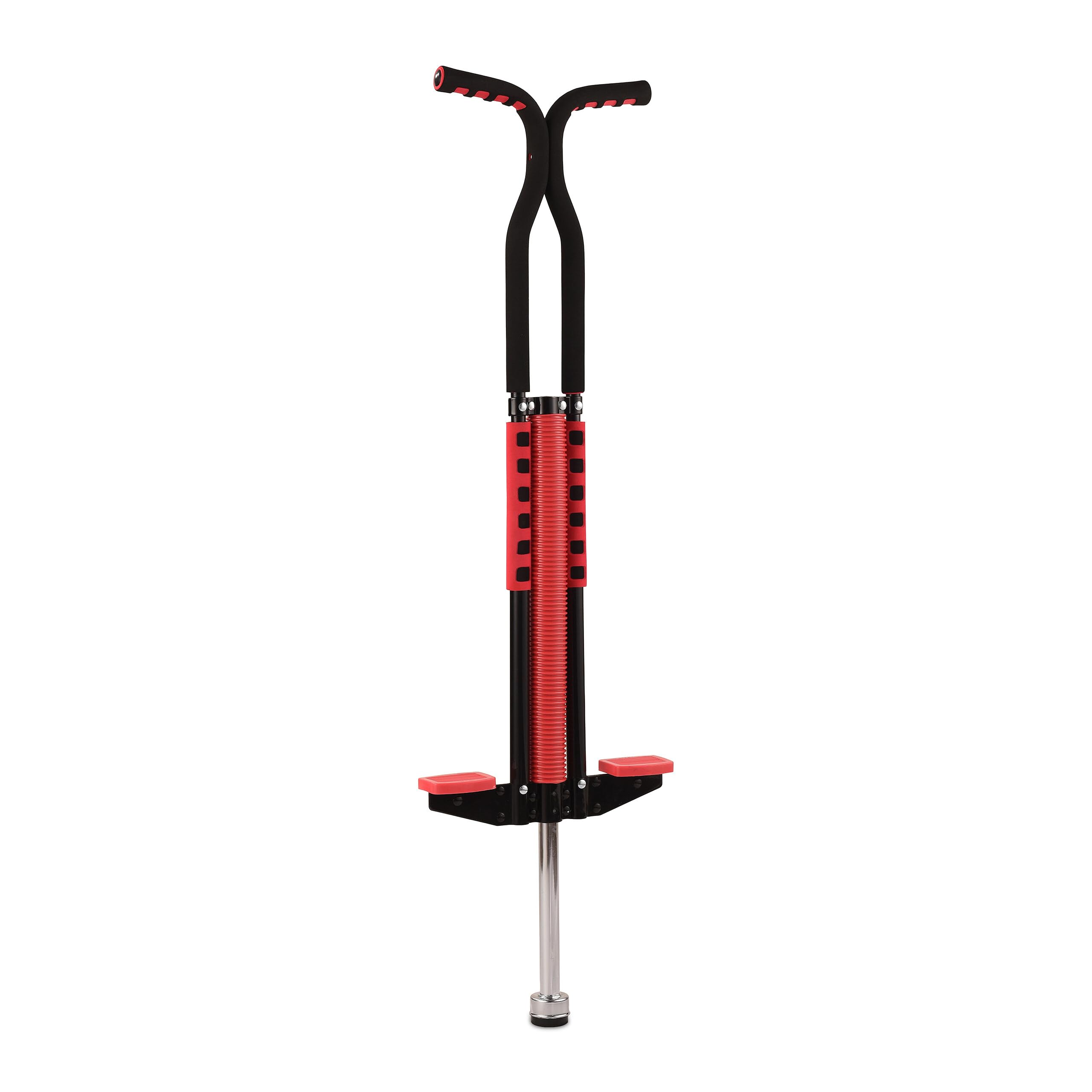 Relaxdays Pogo Stick für Kinder Springstock bis 60 kg Edelstahl rot