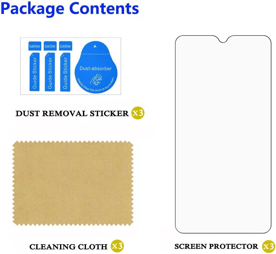 (3 Pack) for BLU View 5 Tempered Glass Screen Protector, Anti-Scratch Ultra Clear 9H Premium 0.26mm HD Bubble Free - Image 4