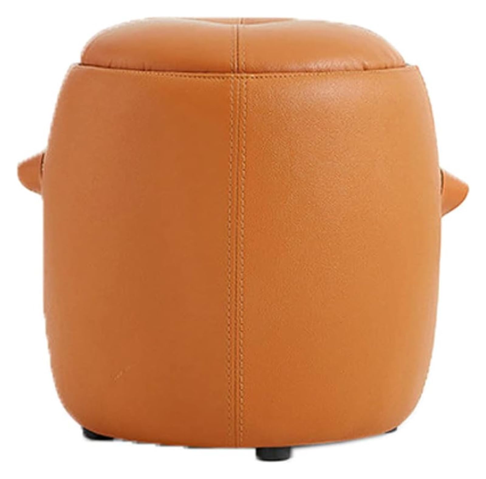 Repose-pieds ottoman portable et moderne avec siège rembourré orange