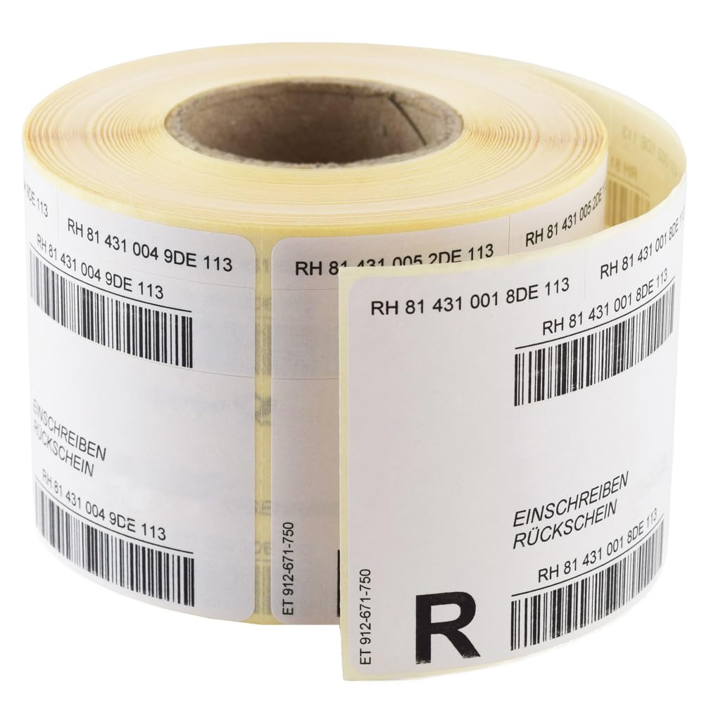 Post Einschreiben-Rückschein Label National Rolle mit 500 Stück
