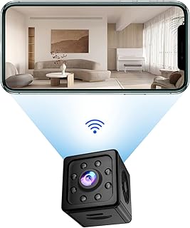 Mini WiFi Spy Hidden Cameras HD 1080P Wireless Small Nanny Cam, Home Security Camera with Live App / 150° Wide Angle for B...