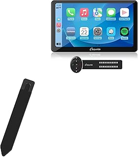 BoxWave Stylus Pouch Compatible with Carpuride W101-SWC (10.1 in) - Stylus PortaPouch, Stylus Holder Carrier Portable Self-Adhesive for Carpuride W101-SWC (10.1 in) - Jet Black