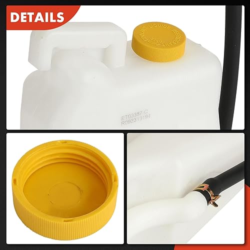 Miniatura 8 de A-Premium Tanque de depósito de recuperación de desbordamiento de refrigerante del motor [con tapa y tubería] Compatible con Nissan Sentra