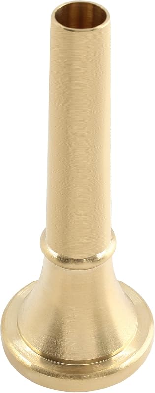 BokWin Boquilla para trompa, dorada, 1 pieza | Taza de 2,68" de profundidad, bocina de boca, mini bocina de latón