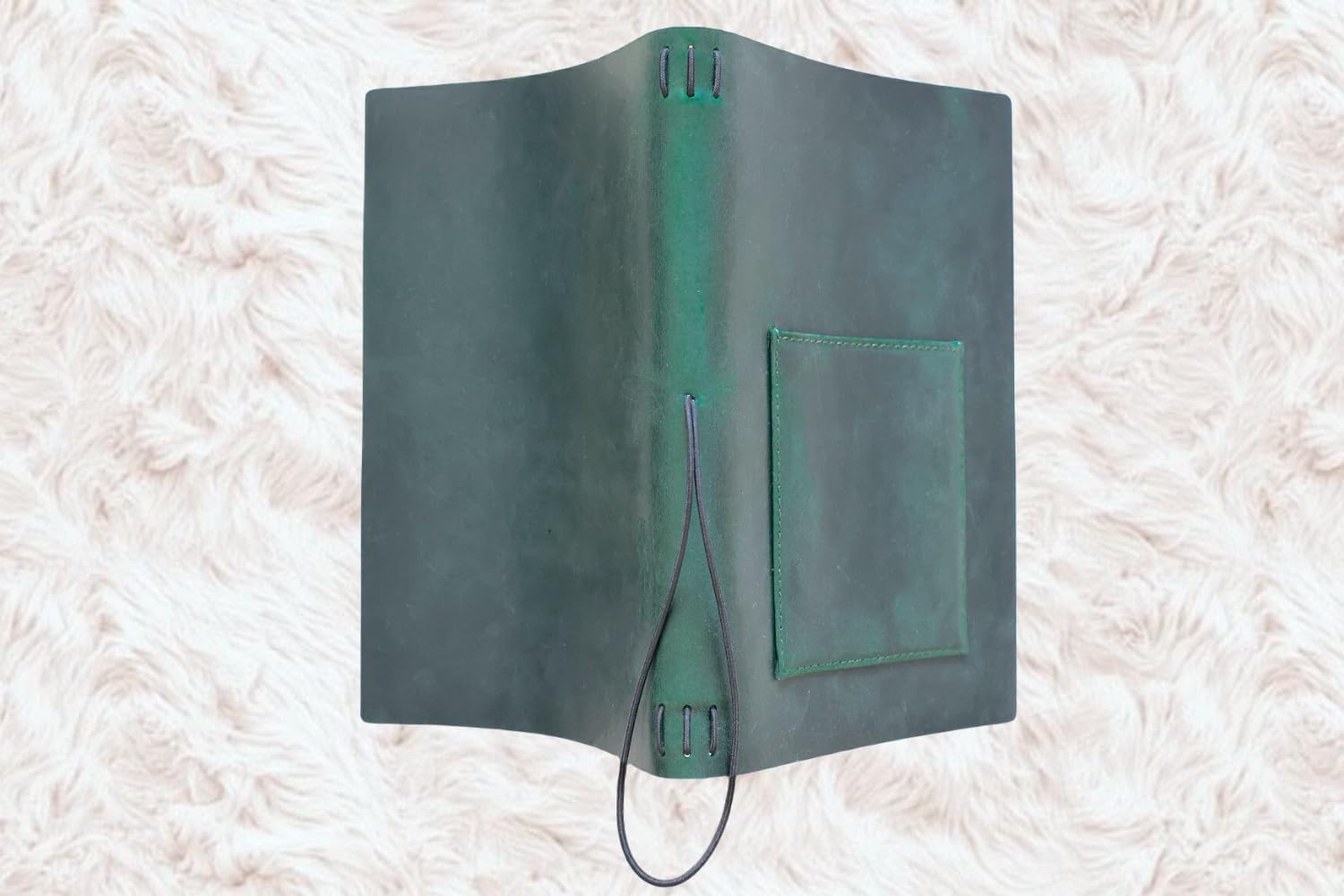 A5 Travelers Notebook Cover, Small Leather Journals Cover for Writing, Refillable Planner Organizer Folio Case for 8.5 x 5.5 Notebook with Phone/Pen Pocket, Gift for Men/Women, Green