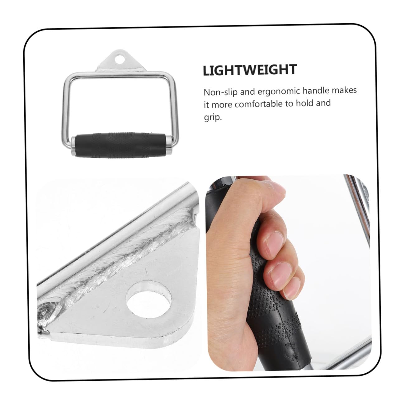 Sosoport 1pezzi Maniglia per Tirare Verso Bass Acciaio e Plastica Impugnatura Antiscivolo ed Ergonomica per Allenamento Muscolare Leggera e Portatile per Esercizi in Sospensione e Fitness