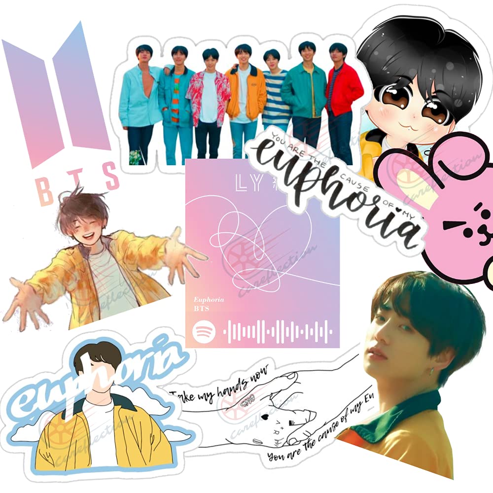 Careflection Polyvinyl Chloride Kpop BTS Euphoria Jungkook Waterproof Sticker Tape -Pack of 10pcs (B0998YM8CG) Amazon Price History, Amazon Price Tracker
