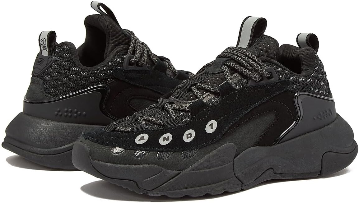 AND1 Marauder Boys Sneakers, Kids Basketball Shoes Size 1 to 7 Little and Big Kid, Athletic Cool Boys Shoes Youth - Red, White, Black or Green