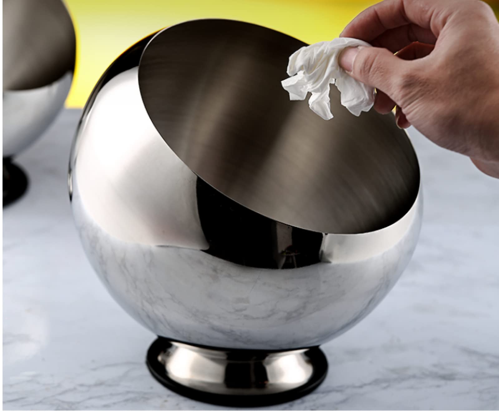 Mini-Mülleimer Desktop-Mülleimer Tischmülleimer Abfalleimer Edelstahl Arbeitsplatte Aufbewahrungseimer Kreative Persönlichkeit Desktop Mülleimer Hotel Wohnzimmer Bar Ktv Liefert Aschenbecher,Mit Socke