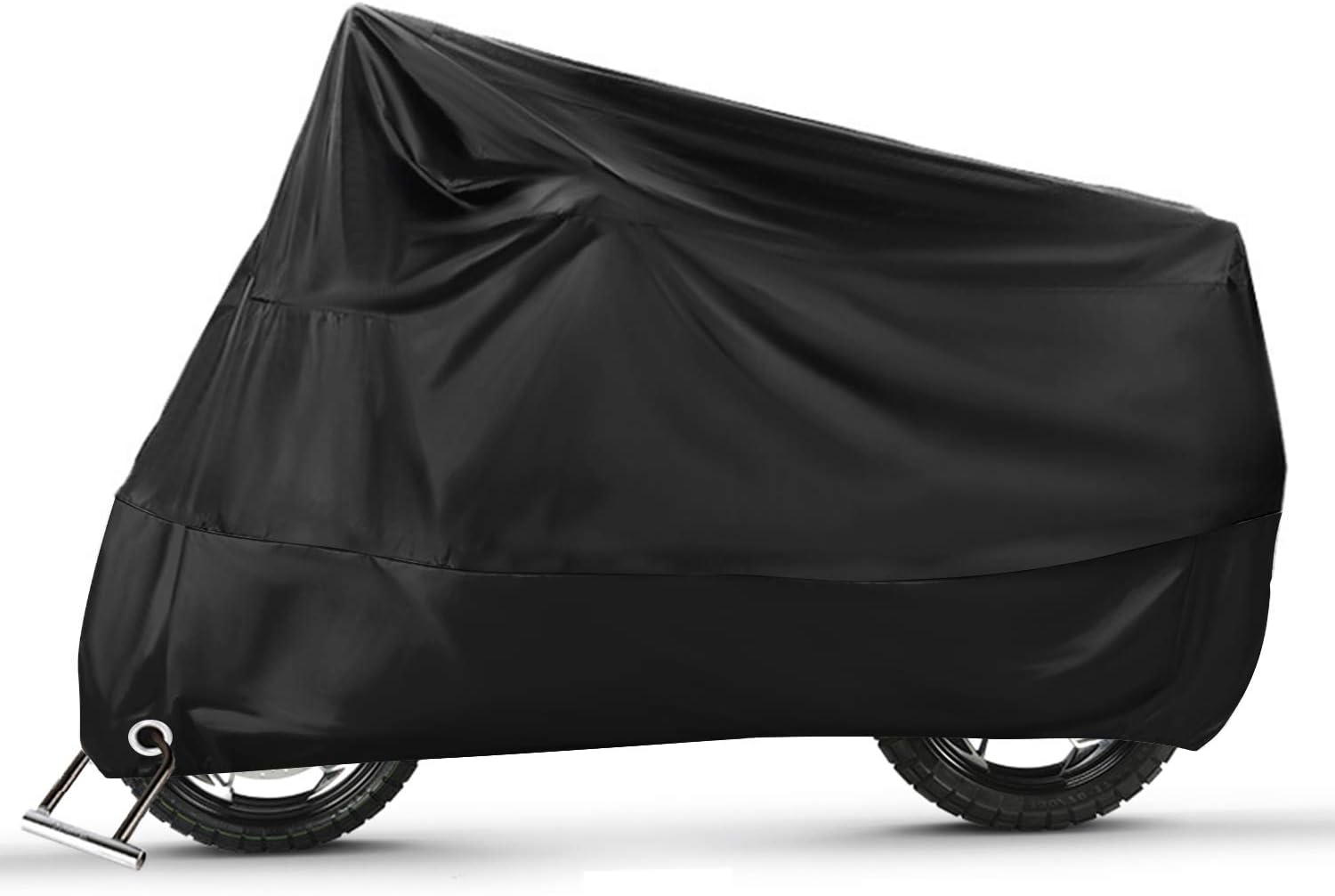 Ergocar Motorbike Cover 210D Thickned Motorcycle Cover Waterproof Cover Heavy Duty For Tourers, Outside Storage And Winter，Black XXXL (104.3" x 41.3" x 49.2")