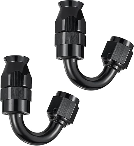 Vista 16 de EVIL ENERGY 3AN PTFE manguera extremo montaje 90 grados negro para manguera de PTFE solamente 2PCS