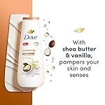 Dove Body Wash 4 Count Pampering Shea Butter & Vanilla for Renewed, Healthy-Looking Skin Gentle Skin Cleanser with 24hr Renewing MicroMoisture 20 oz - Image 4