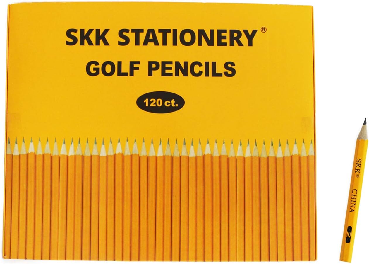SKKSTATIONERY Golf Pencil, Half Pencils, 3.5inch Pencils
